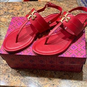 Tory Burch Red Thong Sandals